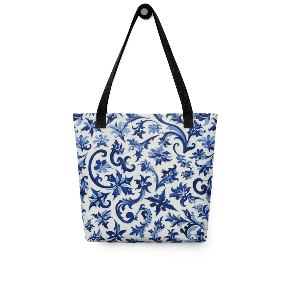 Indigo Filigree on Tote Bag — Front