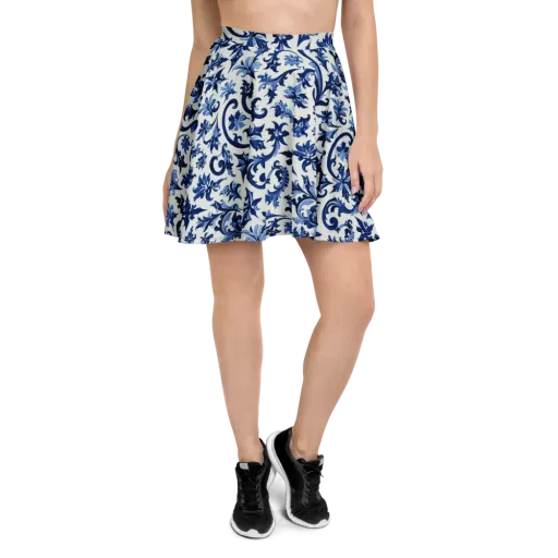 Indigo Filigree on a Skater Skirt
