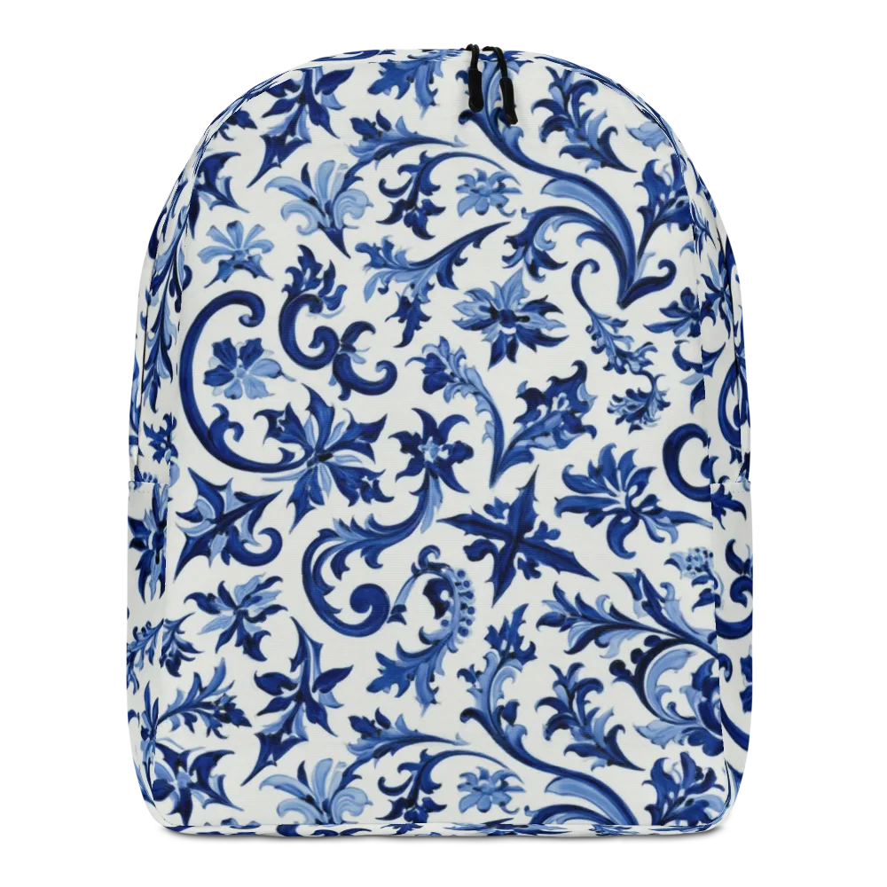 Indigo Filigree on Minimalist Backpack — Front