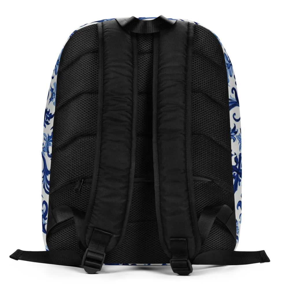 Indigo Filigree on Minimalist Backpack — Back