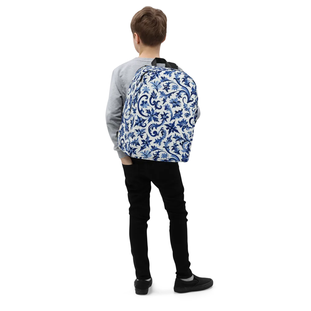 Indigo Filigree on Minimalist Backpack — Right Front