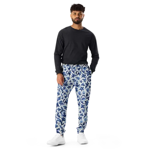 Indigo Filigree on a Men's Joggers