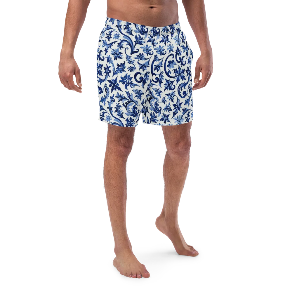 Indigo Filigree on Swim Trunks — Front