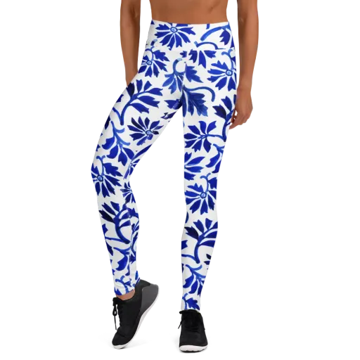 Azure Vinework on a Yoga Leggings