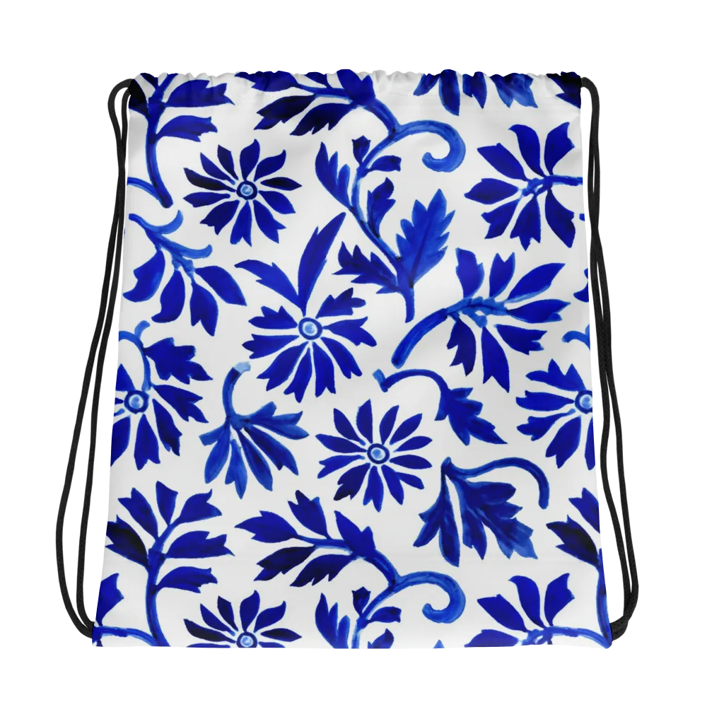 Azure Vinework on Drawstring Bag — Photo