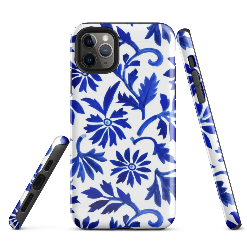 Azure Vinework on Tough Case for iPhone® — Front