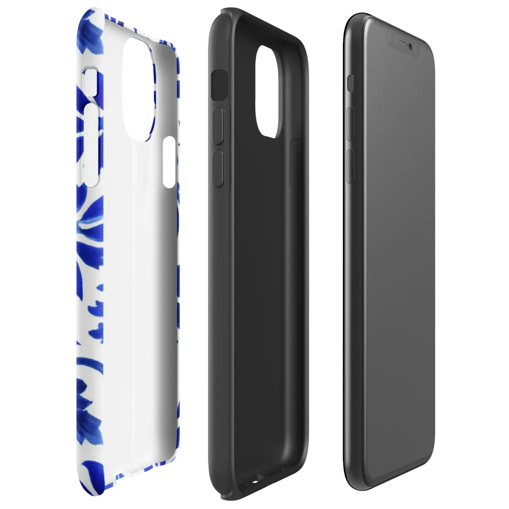 Azure Vinework on Tough Case for iPhone® — Right