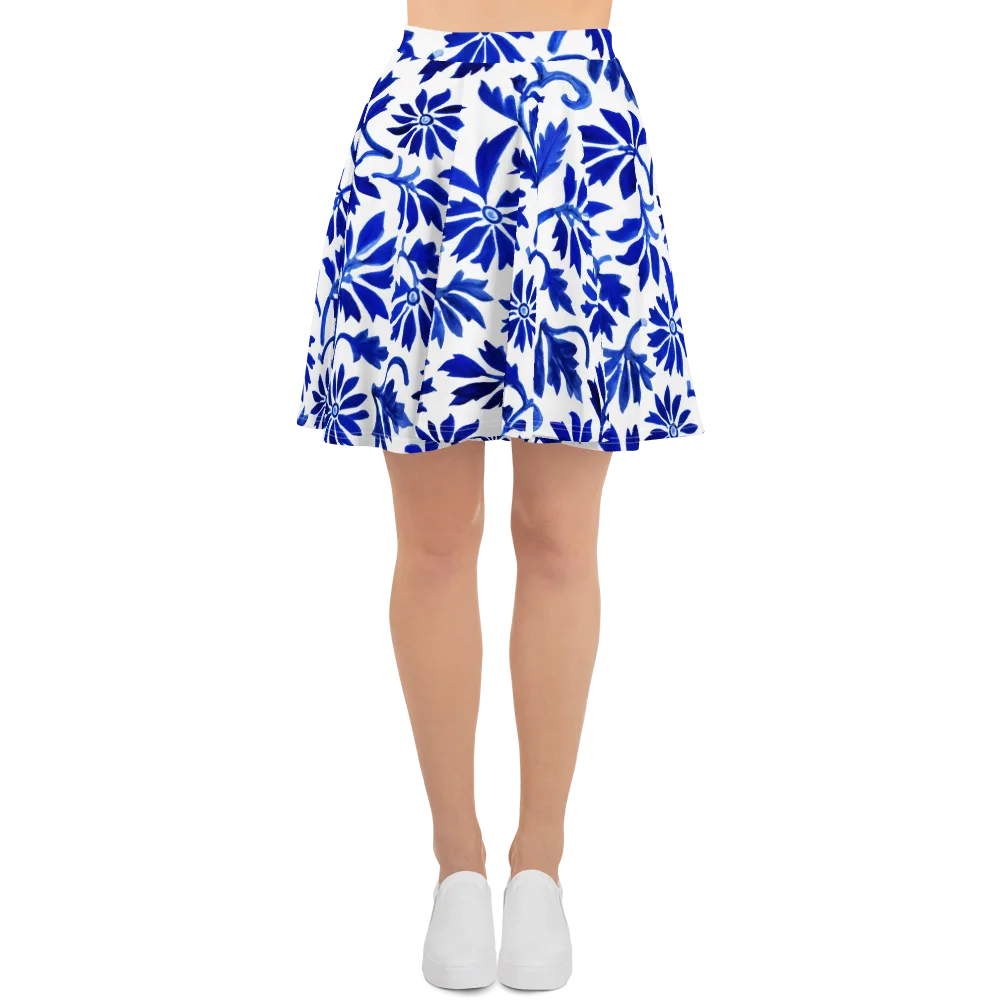 Azure Vinework on Skater Skirt — Front