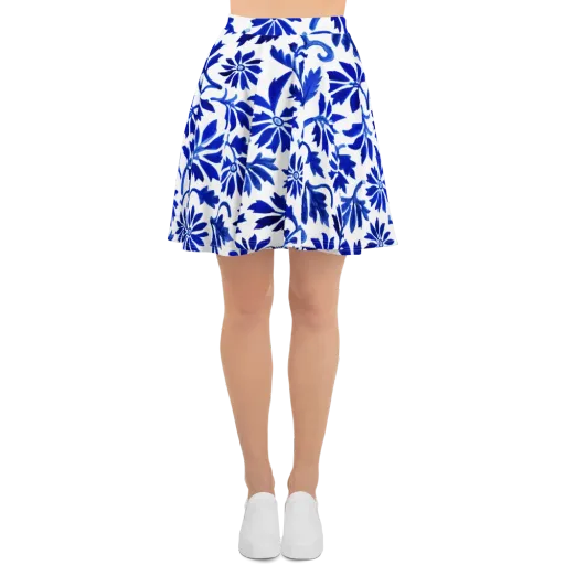 Azure Vinework on a Skater Skirt