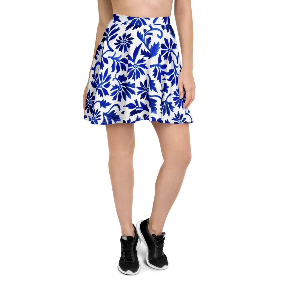 Azure Vinework on Skater Skirt — Front