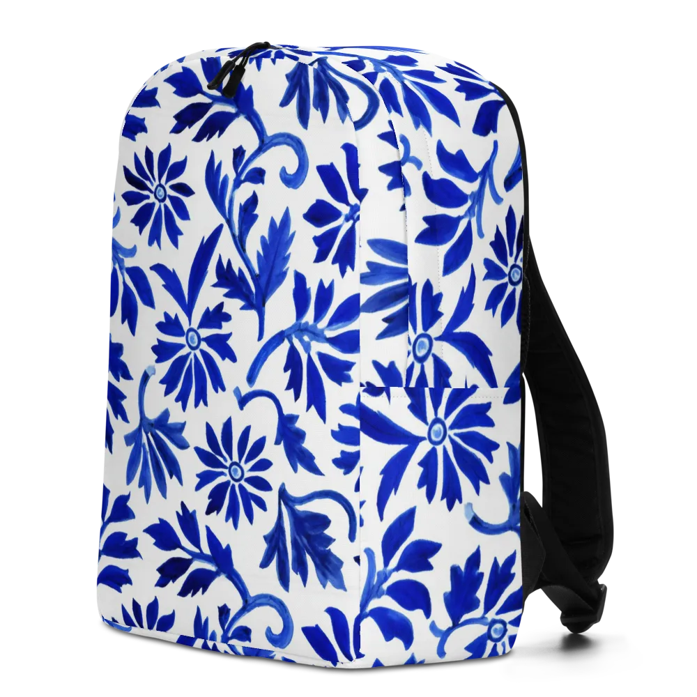 Azure Vinework on Minimalist Backpack — Left