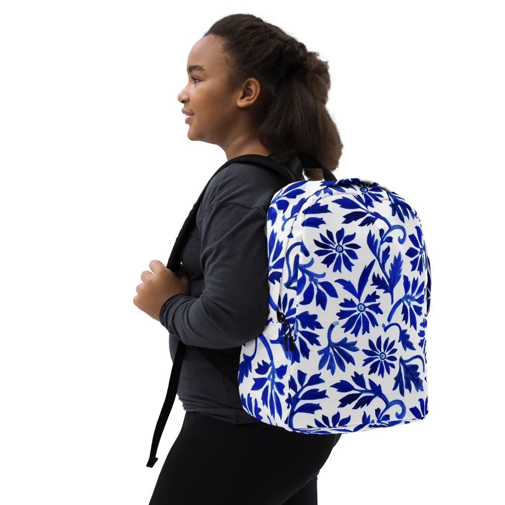 Azure Vinework on Minimalist Backpack — Right Front