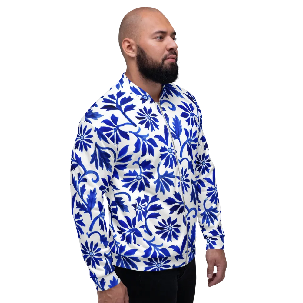 Azure Vinework on Bomber Jacket — Right