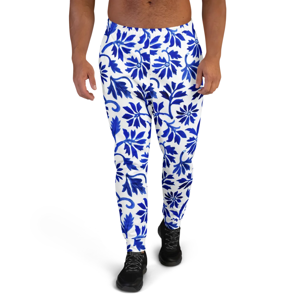 Azure Vinework on Men's Joggers — Front