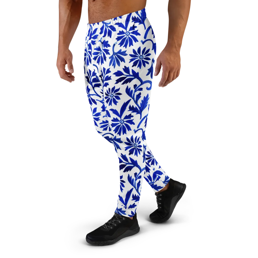 Azure Vinework on Men's Joggers — Left