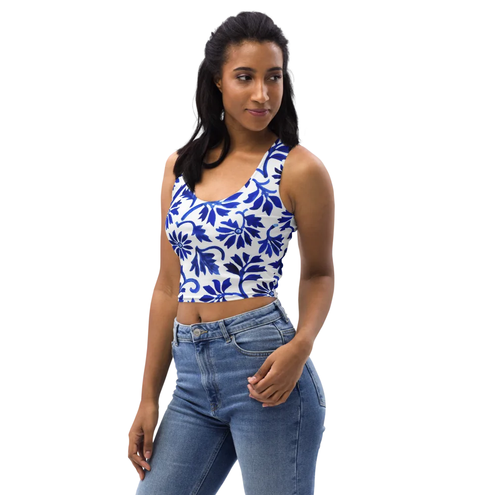 Azure Vinework on Crop Top — Left Front