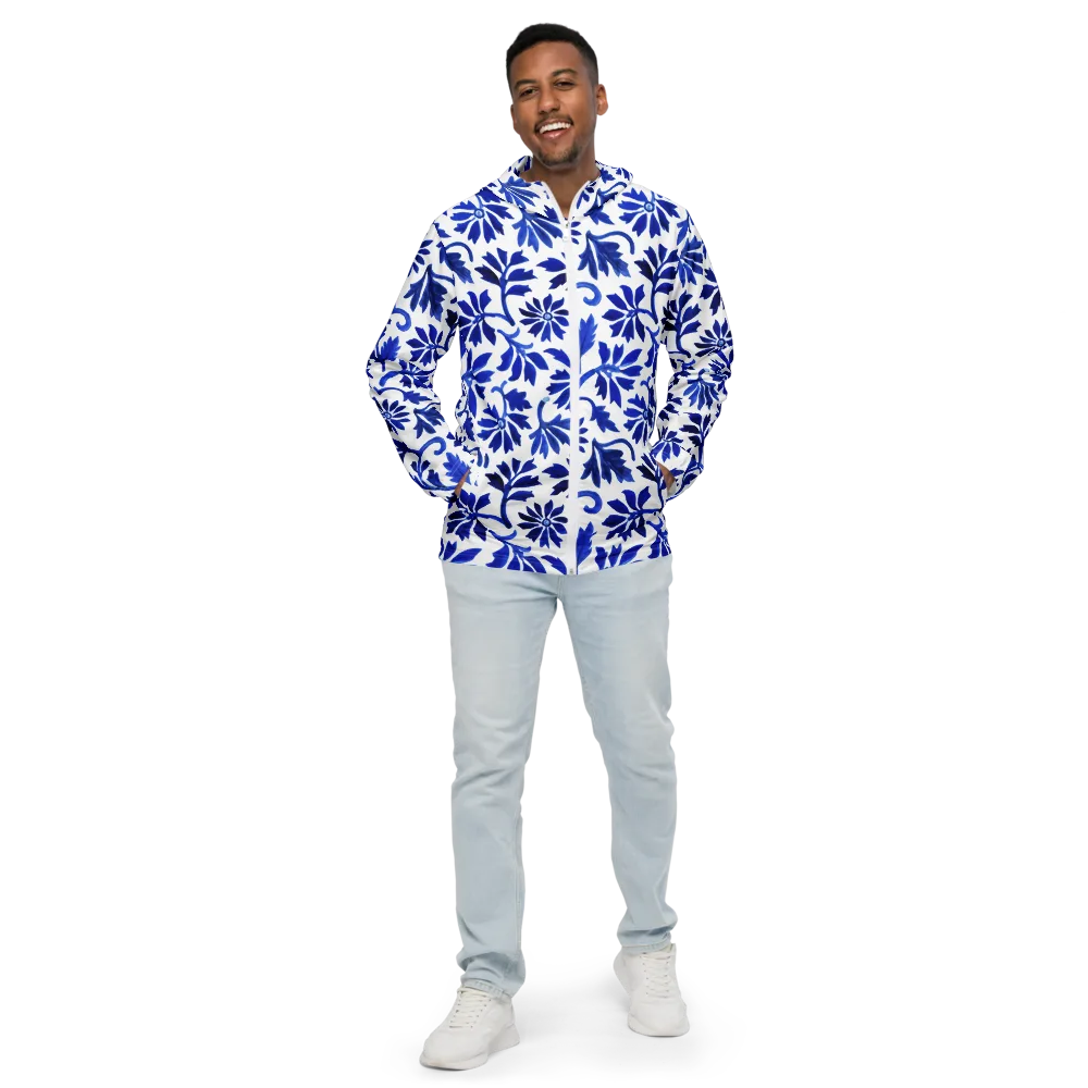 Azure Vinework on Men's Windbreaker — Front