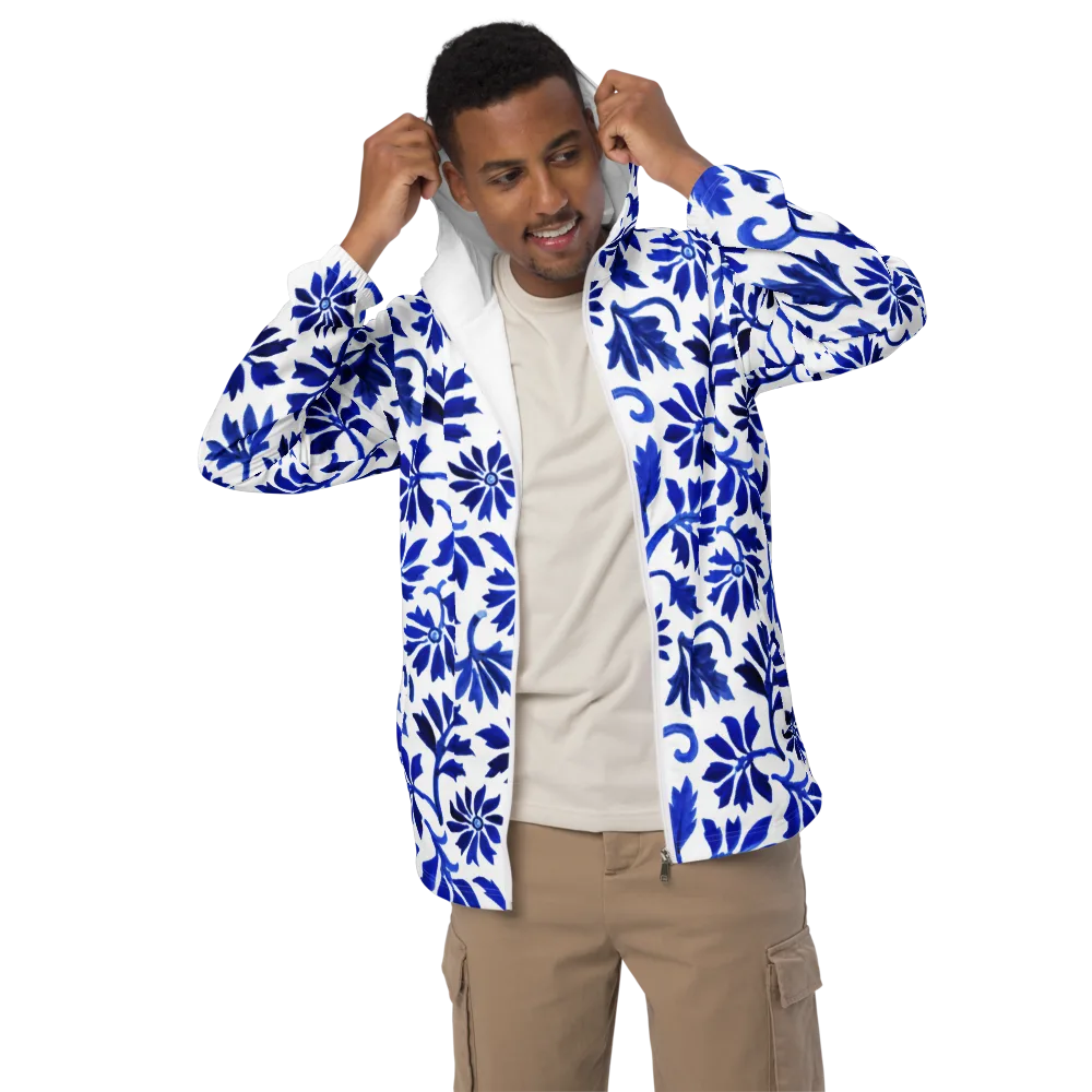 Azure Vinework on Men's Windbreaker — Front