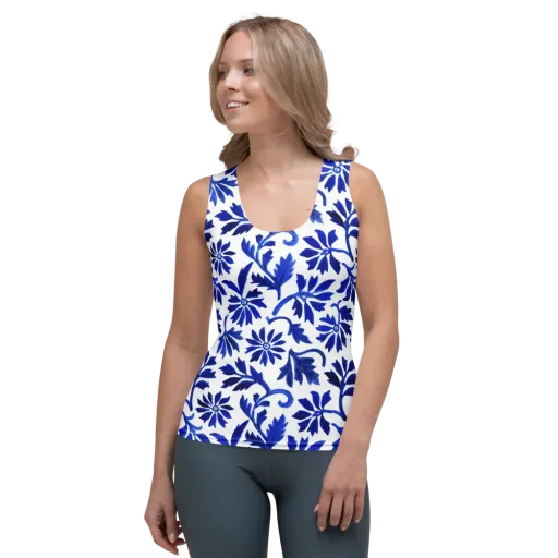 Azure Vinework on a Women's Tank Top