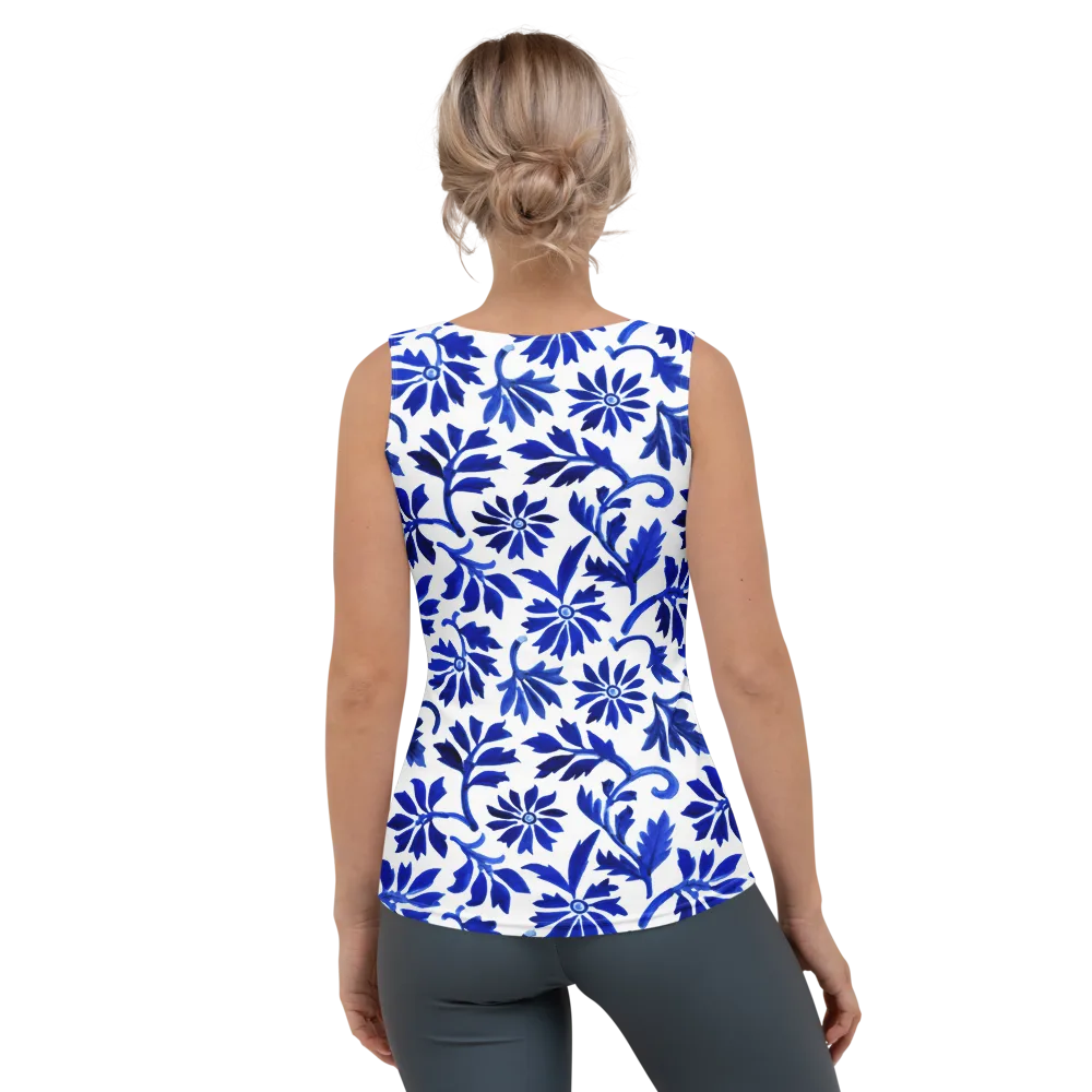 Azure Vinework on Women's Tank Top — Back