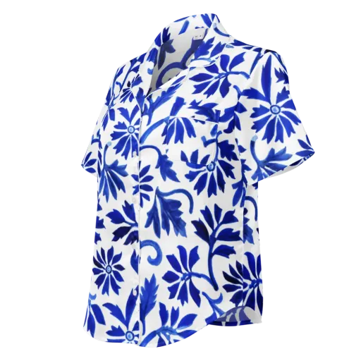 Azure Vinework on a Women's Short Sleeve Pajama Top