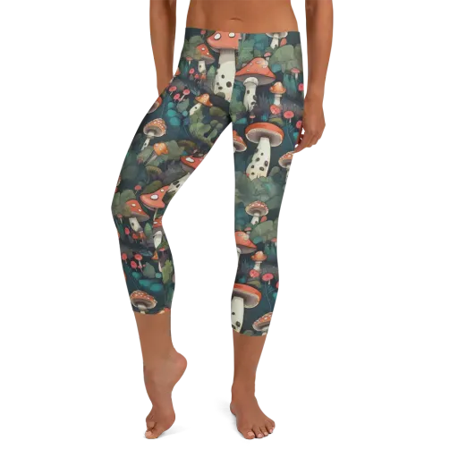Toadstool Canopy on a Capri Leggings