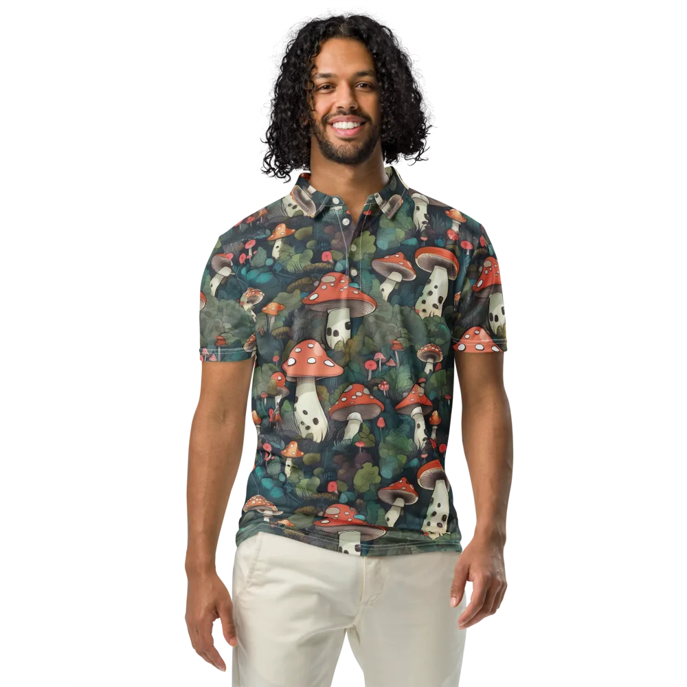 Toadstool Canopy on Men's Slim Fit Polo Shirt — Front