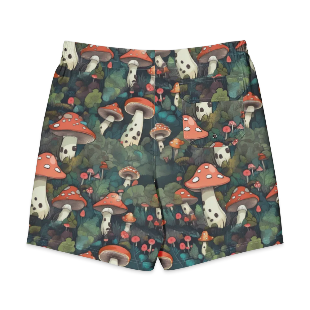 Toadstool Canopy on Men's Board Shorts — Back