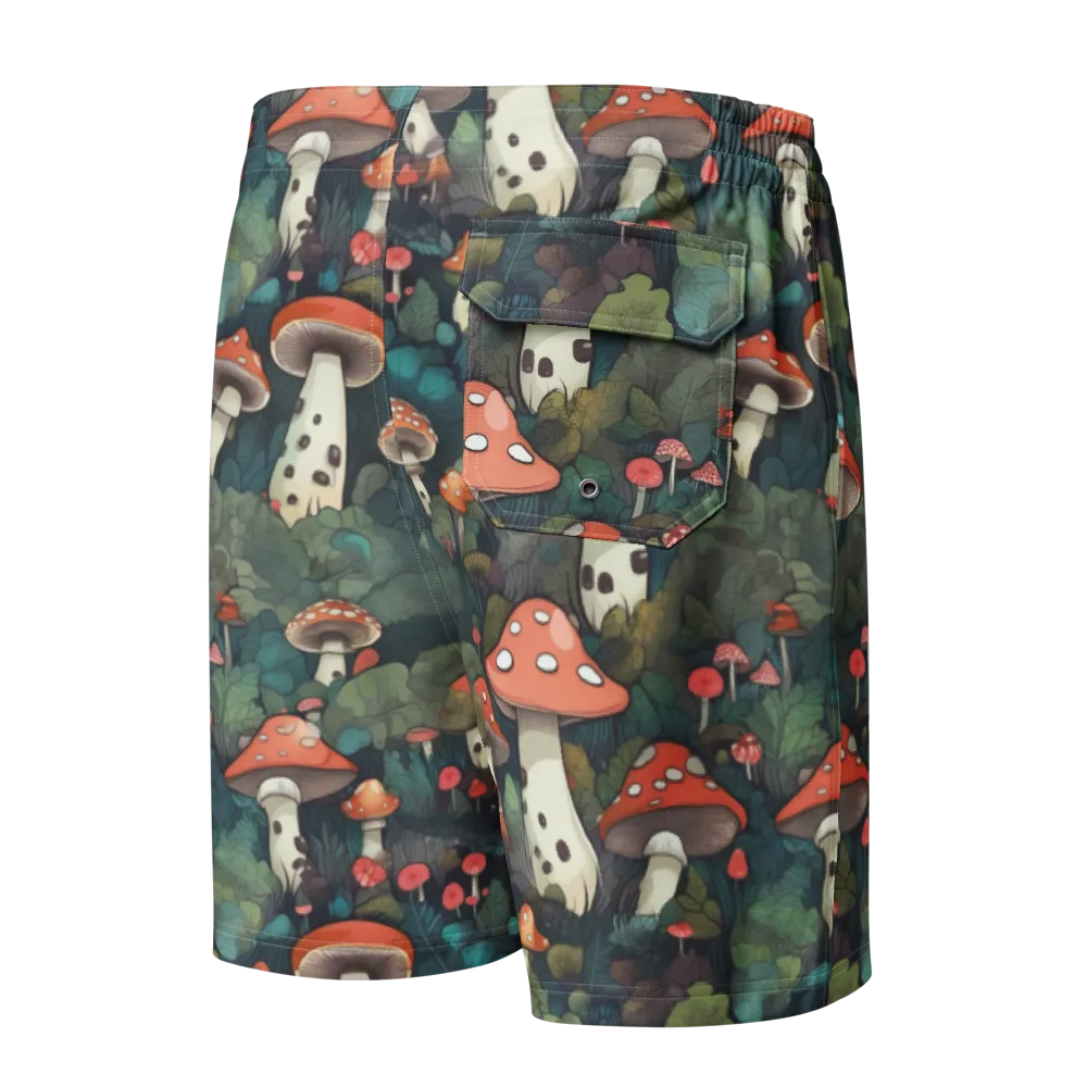 Toadstool Canopy on Men's Board Shorts — Back