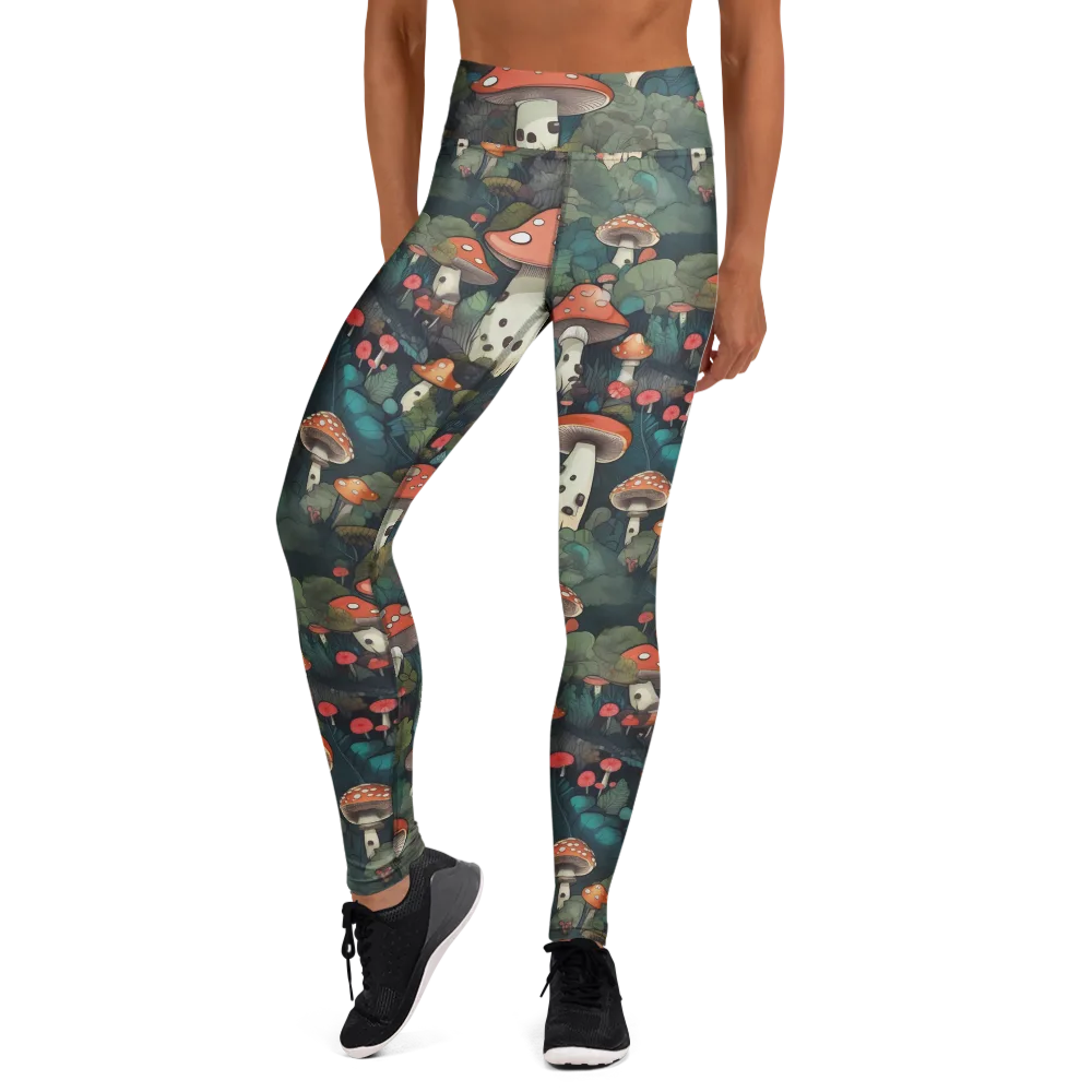 Toadstool Canopy on Yoga Leggings — Front