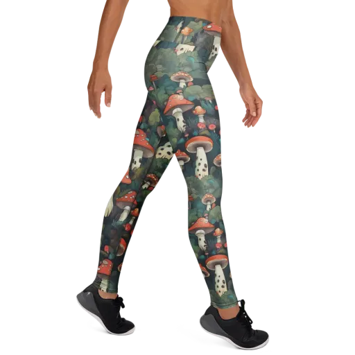 Toadstool Canopy on a Yoga Leggings