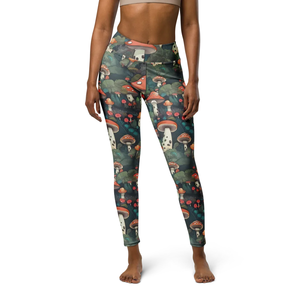 Toadstool Canopy on Yoga Leggings — Front