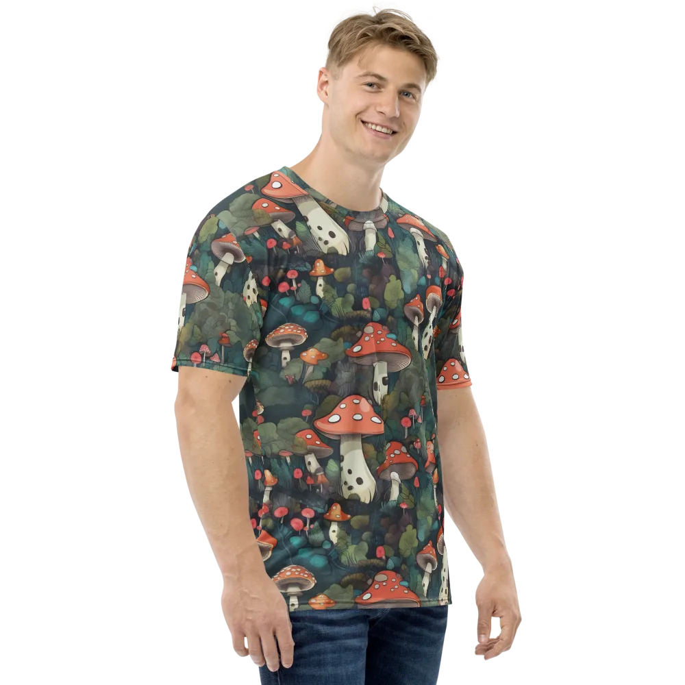 Toadstool Canopy on Men's Crew Neck T-Shirt — Right