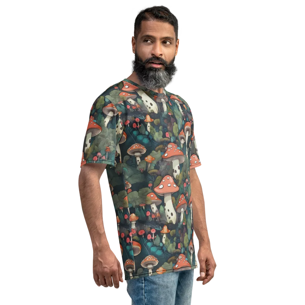 Toadstool Canopy on Men's Crew Neck T-Shirt — Right