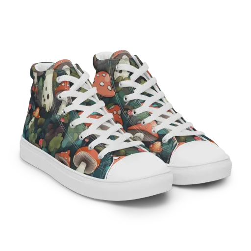 Toadstool Canopy on a Men's High Top Canvas Shoes