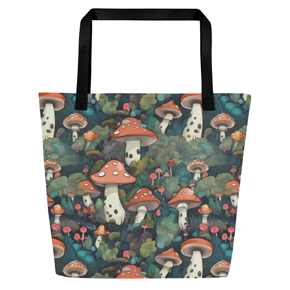 Toadstool Canopy on Large Tote Bag W/ Pocket — Front
