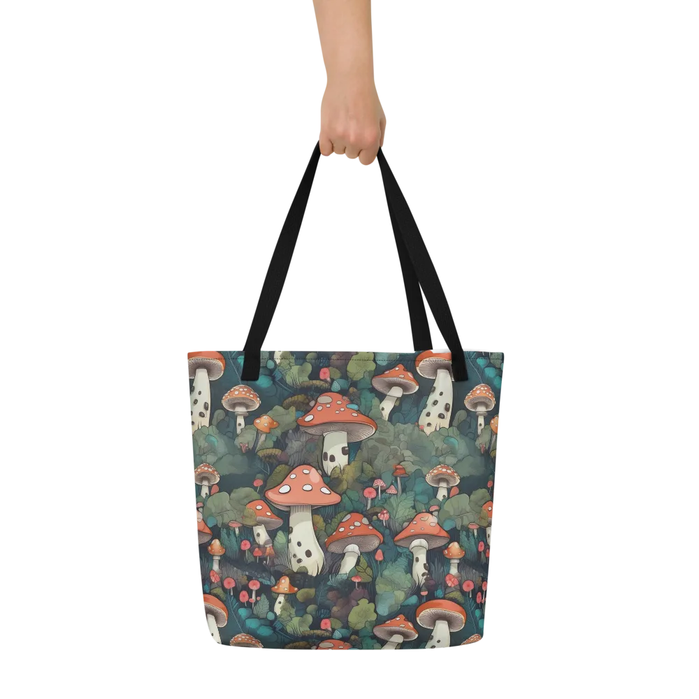 Toadstool Canopy on Large Tote Bag W/ Pocket — Front