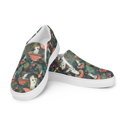 Toadstool Canopy on a Women's Slip-On Canvas Shoes