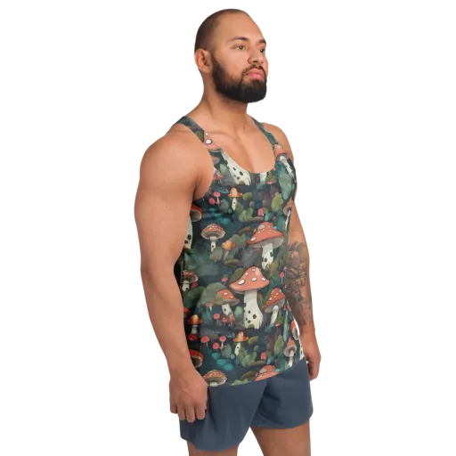 Toadstool Canopy on a Men's Tank Top
