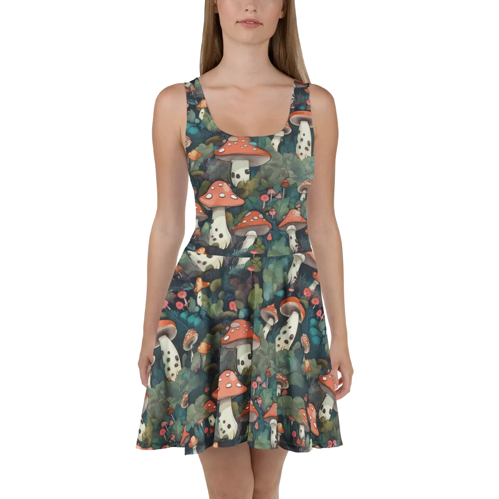Toadstool Canopy on Skater Dress — Front