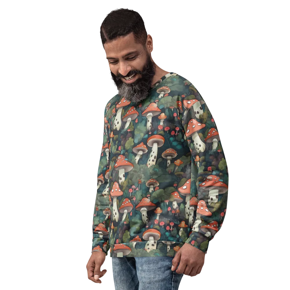 Toadstool Canopy on Sweatshirt — Left Front