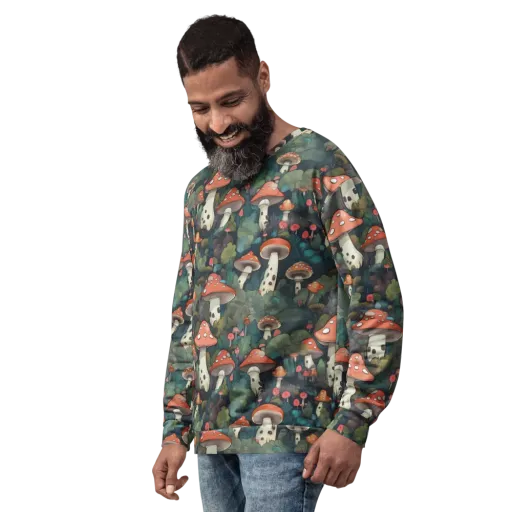 Toadstool Canopy on a Sweatshirt