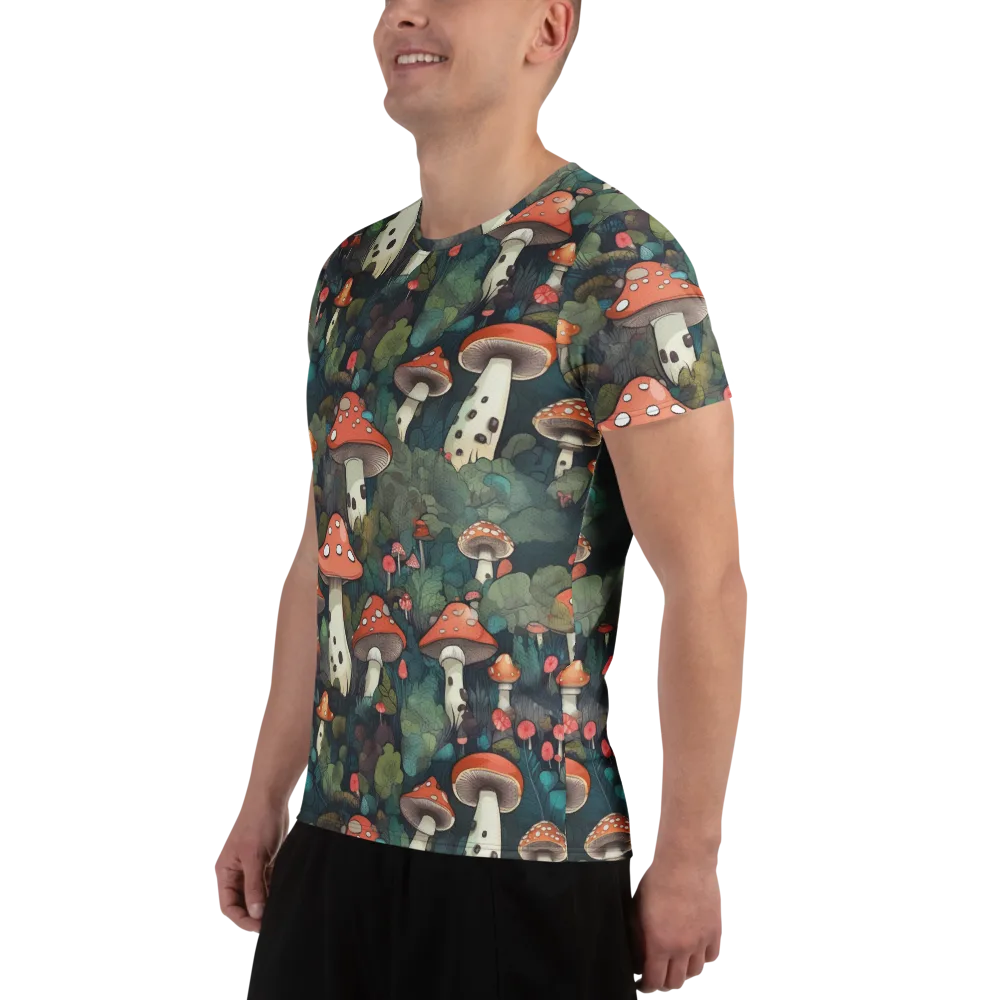 Toadstool Canopy on Men's Athletic T-Shirt — Left