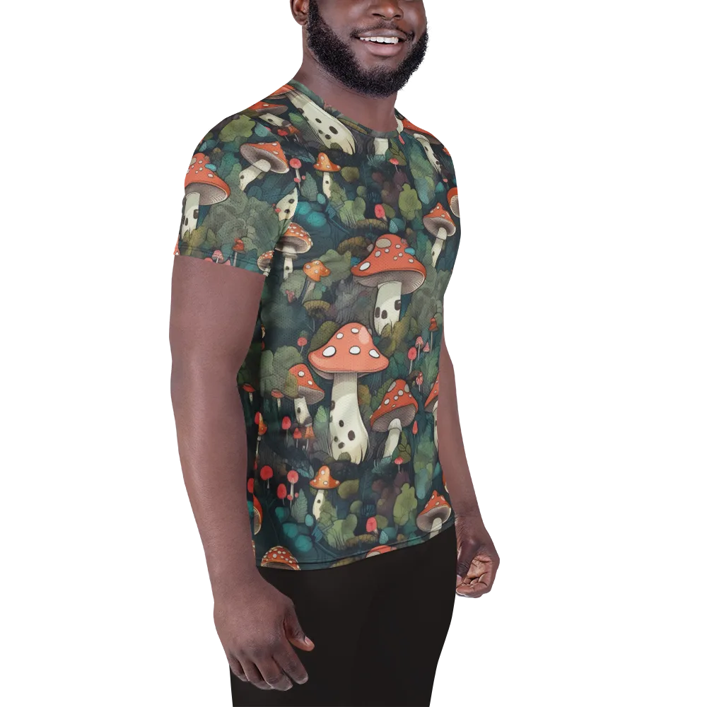 Toadstool Canopy on Men's Athletic T-Shirt — Right