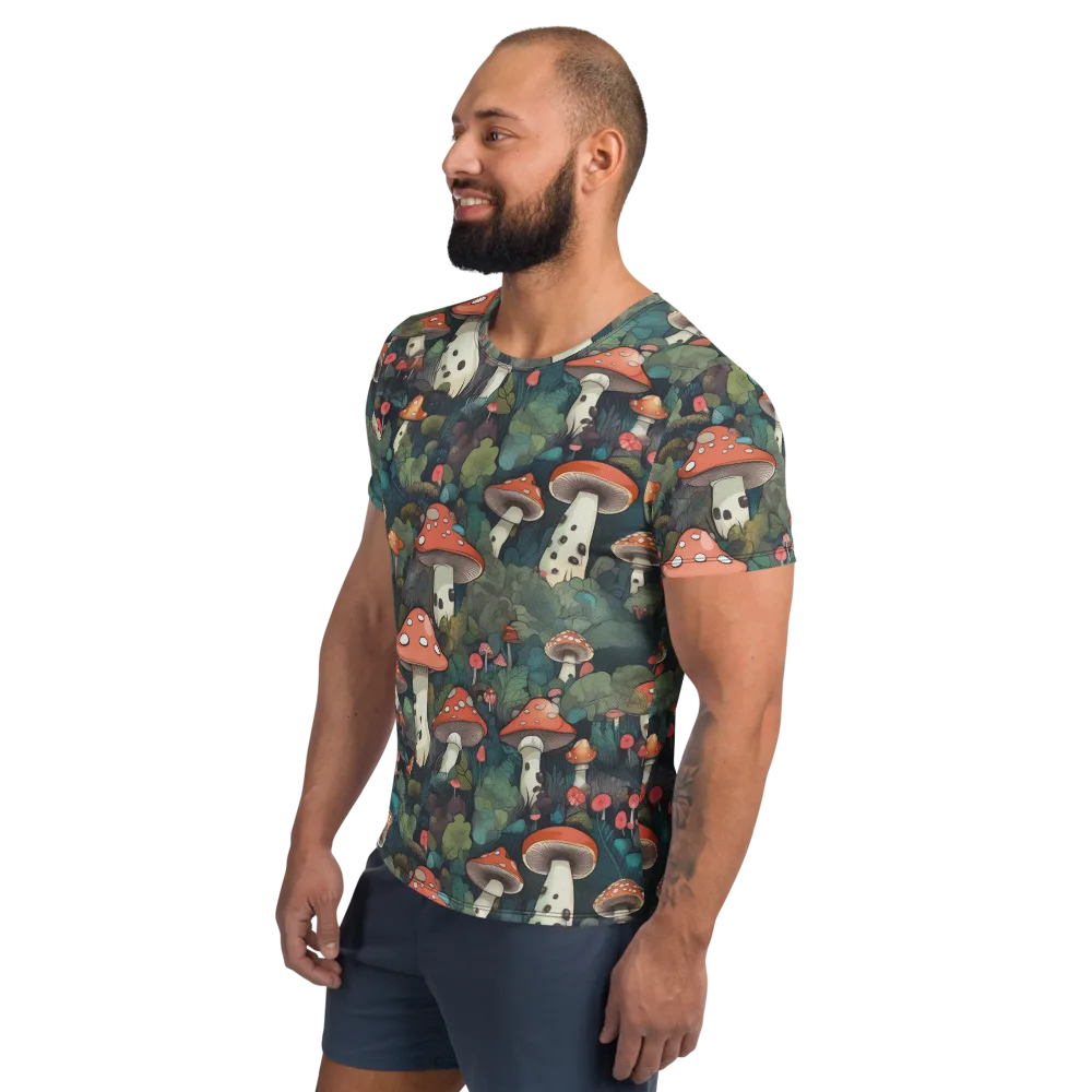 Toadstool Canopy on Men's Athletic T-Shirt — Left