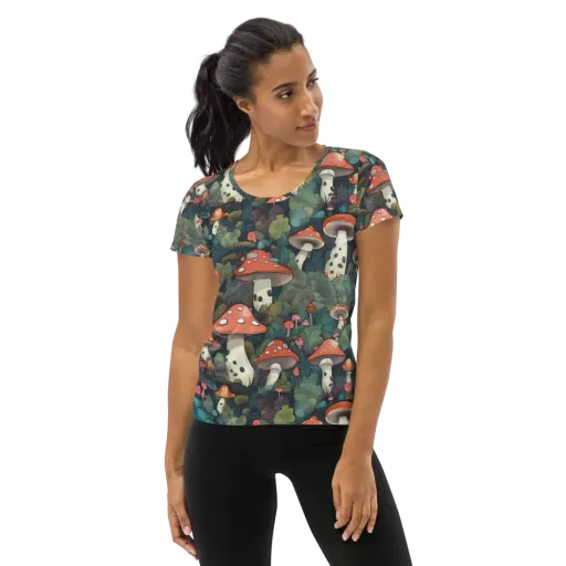 Toadstool Canopy on a Women's Athletic T-Shirt