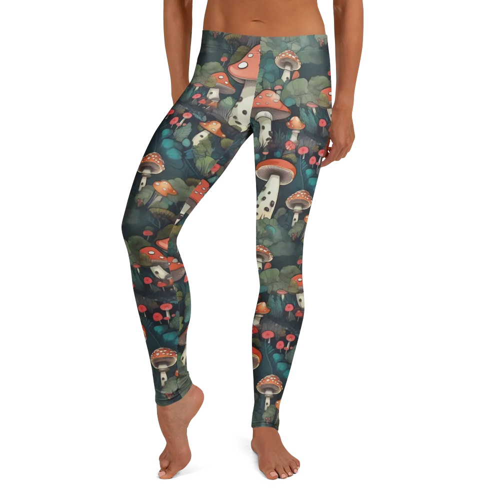 Toadstool Canopy on Leggings — Front