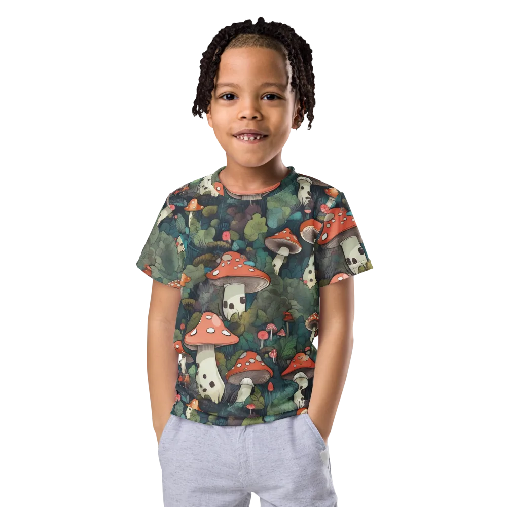 Toadstool Canopy on Kids Crew Neck T-Shirt — Front