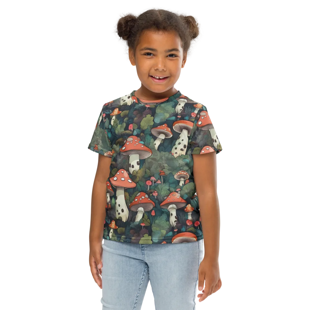 Toadstool Canopy on Kids Crew Neck T-Shirt — Front