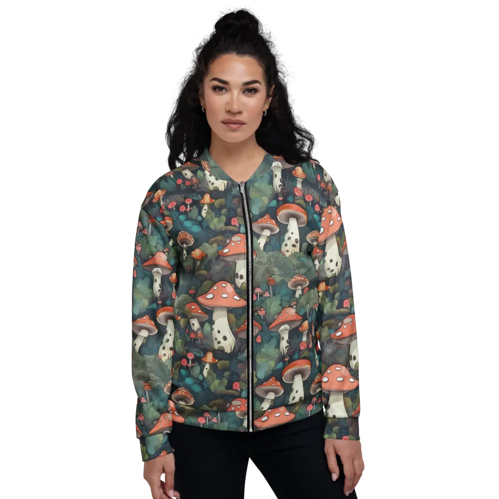 Toadstool Canopy on Bomber Jacket — Front
